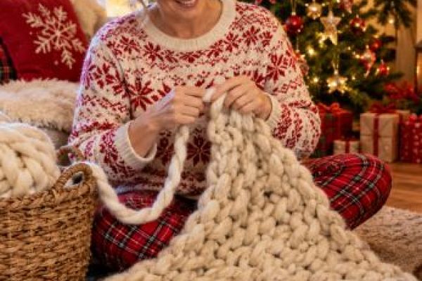 Finger knitting photo